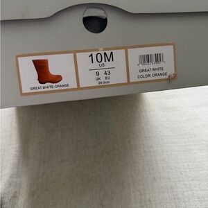 Great White-Orange Men's Boat Shoes